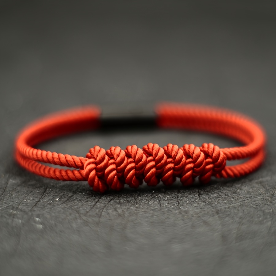 Two-Tone Dragon-Patterned Braided Bracelet for Casual Wear